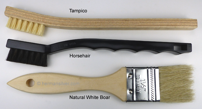 TOUGH GUY, Black/Silver, Horsehair Bristle Material, Flux Brush